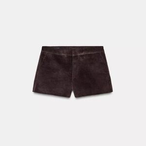 Zara High Waist Dark Brown Shorts